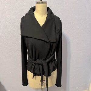 Anthropologie Black Halo Apollo Wrap Jacket Black Size Small